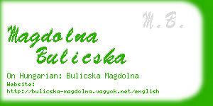 magdolna bulicska business card